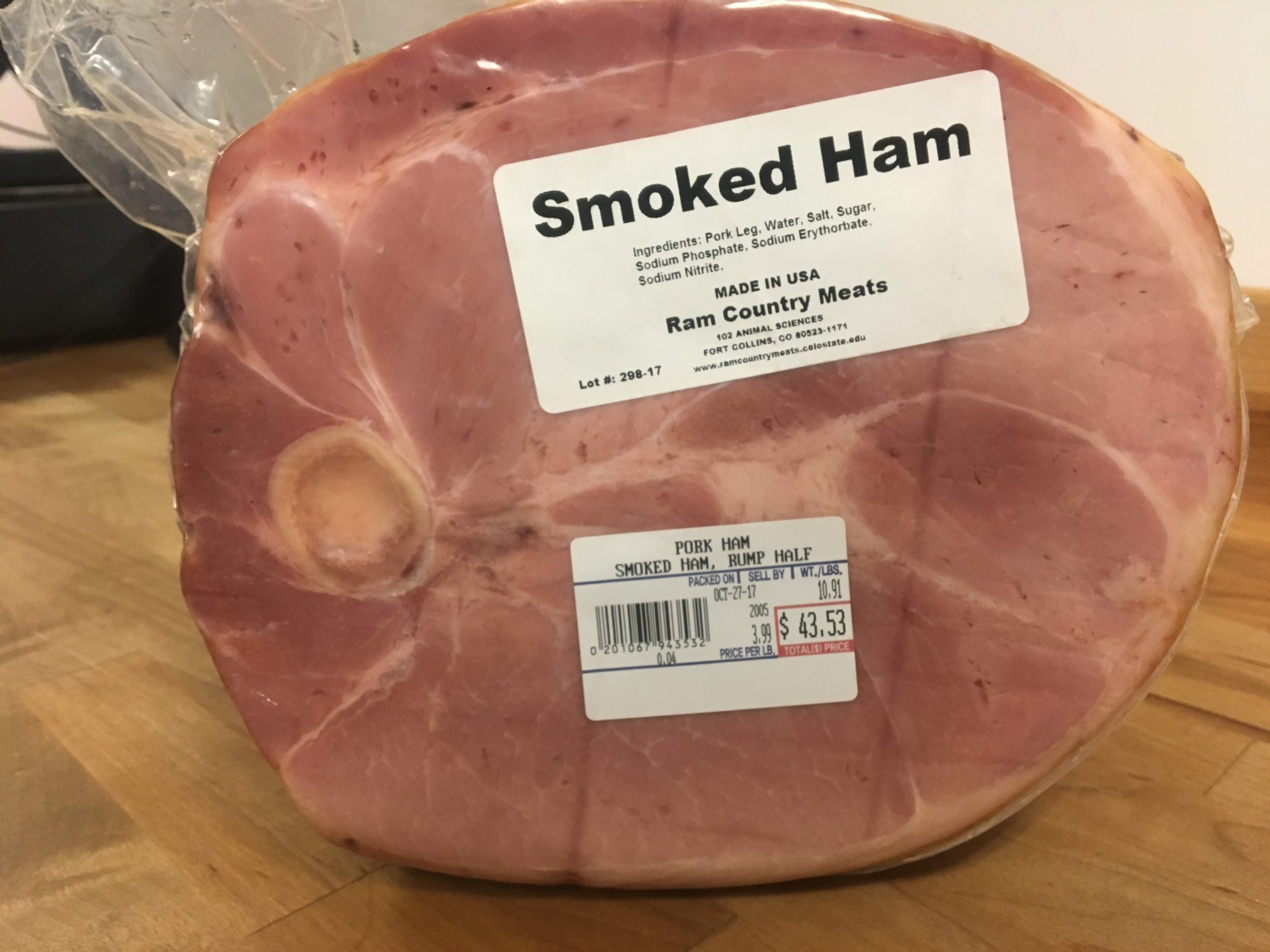 Bone-In Cured and Smoked Ham, Half | Ram Country Meats | Colorado State  University